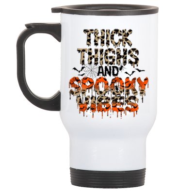 Thick Thighs And Spooky Vibes Stainless Steel Travel Mug