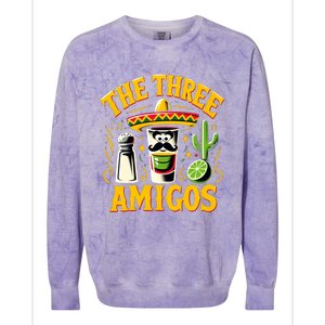 The Three Amigos Tequila Salt Shots Cinco De Mayo Day 2024 Great Gift Colorblast Crewneck Sweatshirt