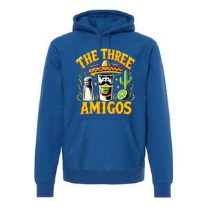 The Three Amigos Tequila Salt Shots Cinco De Mayo Day 2024 Great Gift Premium Hoodie