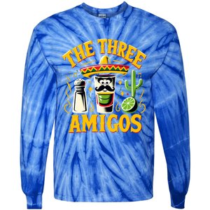 The Three Amigos Tequila Salt Shots Cinco De Mayo Day 2024 Great Gift Tie-Dye Long Sleeve Shirt