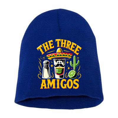 The Three Amigos Tequila Salt Shots Cinco De Mayo Day 2024 Great Gift Short Acrylic Beanie