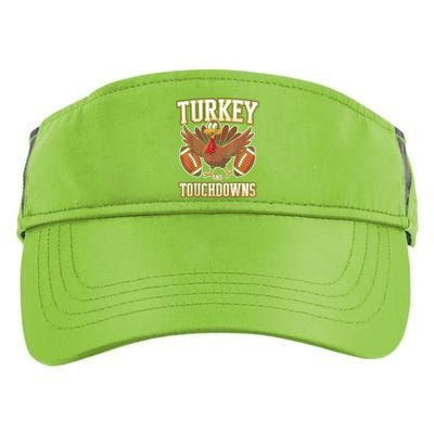 Thanksgiving Turkey And Touchdowns Football Adult Drive Performance Visor