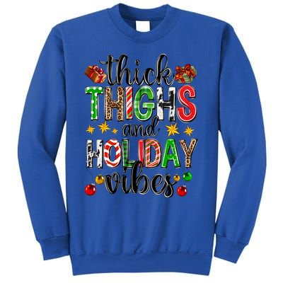 Thick Thighs And Holiday Vibes Christmas Squad Ugly Xmas Gift Sweatshirt