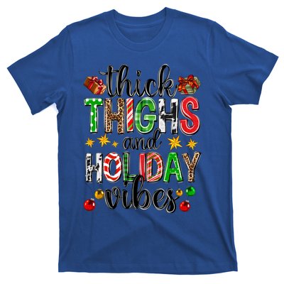 Thick Thighs And Holiday Vibes Christmas Squad Ugly Xmas Gift T-Shirt