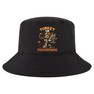 Thanksgiving Turkey And Touchdowns Football Gift Cool Comfort Performance Bucket Hat