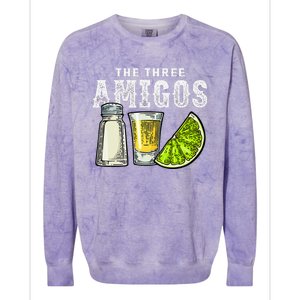 The Three Amigos Lime Salt Tequila Cinco De Mayo Colorblast Crewneck Sweatshirt