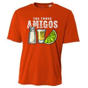 The Three Amigos Lime Salt Tequila Cinco De Mayo Cooling Performance Crew T-Shirt