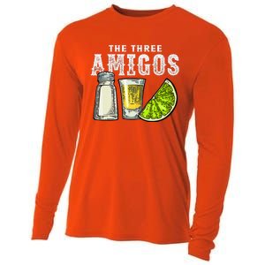 The Three Amigos Lime Salt Tequila Cinco De Mayo Cooling Performance Long Sleeve Crew