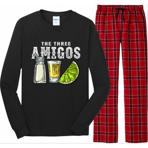 The Three Amigos Lime Salt Tequila Cinco De Mayo Long Sleeve Pajama Set