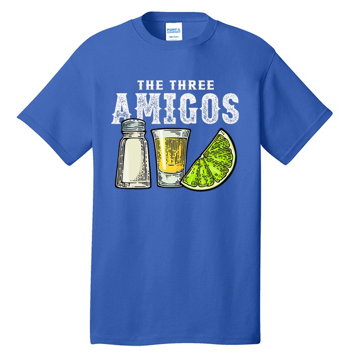 The Three Amigos Lime Salt Tequila Cinco De Mayo Tall T-Shirt