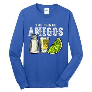 The Three Amigos Lime Salt Tequila Cinco De Mayo Tall Long Sleeve T-Shirt