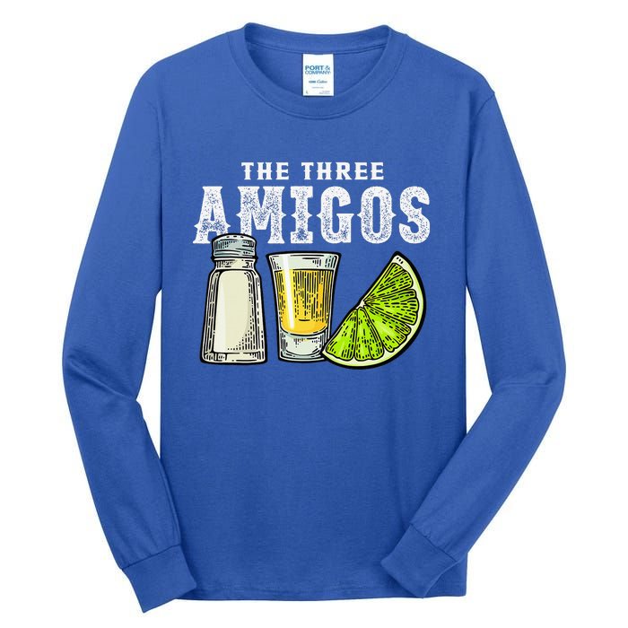 The Three Amigos Lime Salt Tequila Cinco De Mayo Tall Long Sleeve T-Shirt