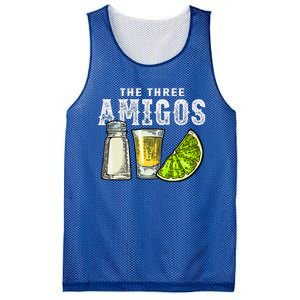 The Three Amigos Lime Salt Tequila Cinco De Mayo Mesh Reversible Basketball Jersey Tank