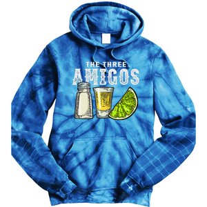 The Three Amigos Lime Salt Tequila Cinco De Mayo Tie Dye Hoodie