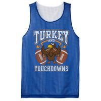 Thanksgiving Turkey And Touchdowns Football Cute Gift Mesh Reversible Basketball Jersey Tank