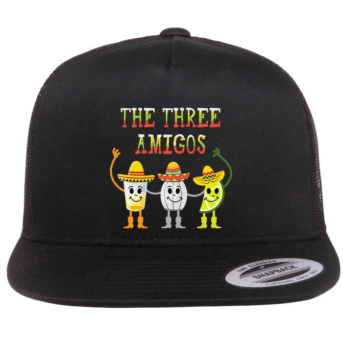 The Three Amigos Tequila Salt Lime Cinco De Mayo Flatbill Hat