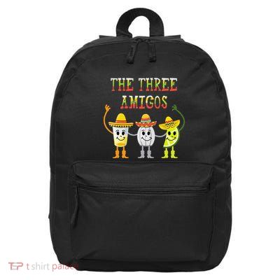 The Three Amigos Tequila Salt Lime Cinco De Mayo 16 in Basic Backpack