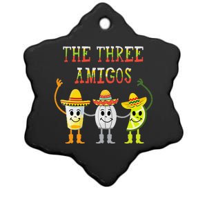 The Three Amigos Tequila Salt Lime Cinco De Mayo Ceramic Star Ornament