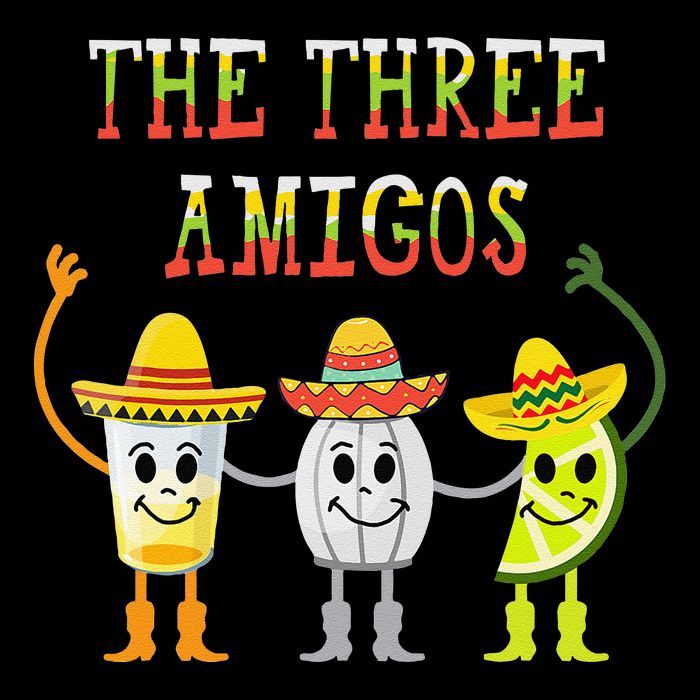 The Three Amigos Tequila Salt Lime Cinco De Mayo Poster