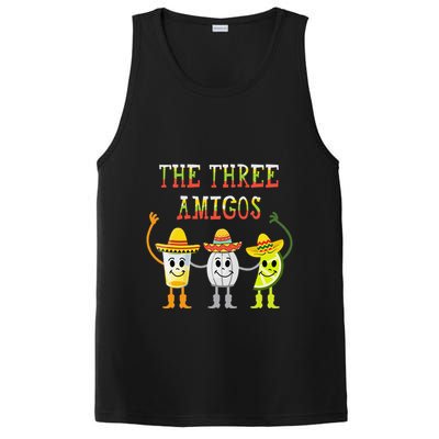 The Three Amigos Tequila Salt Lime Cinco De Mayo PosiCharge Competitor Tank