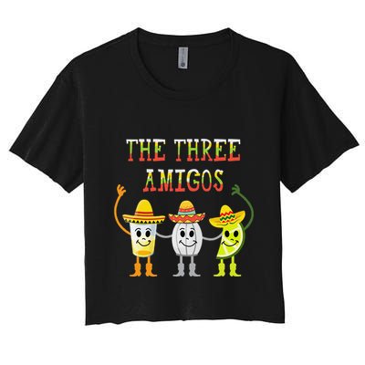 The Three Amigos Tequila Salt Lime Cinco De Mayo Crop Top