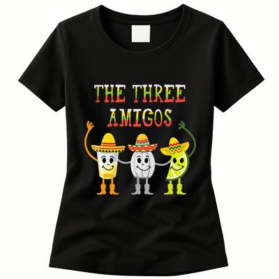 The Three Amigos Tequila Salt Lime Cinco De Mayo Womens T-Shirt