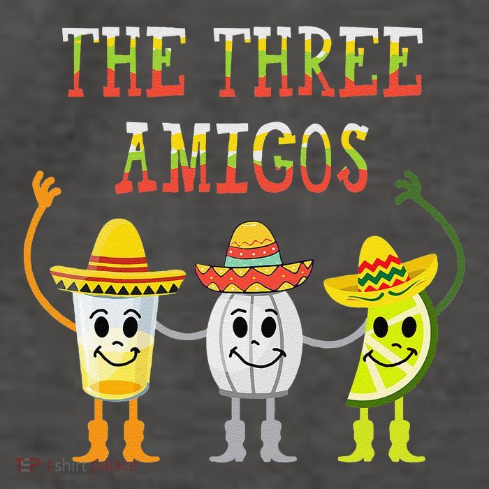 The Three Amigos Tequila Salt Lime Cinco De Mayo Vector Backpack