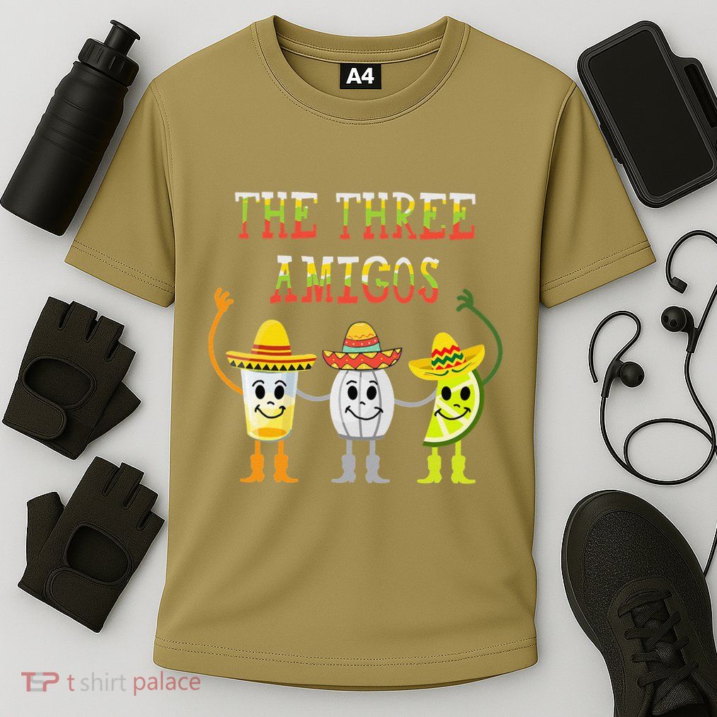 The Three Amigos Tequila Salt Lime Cinco De Mayo Performance Shirt