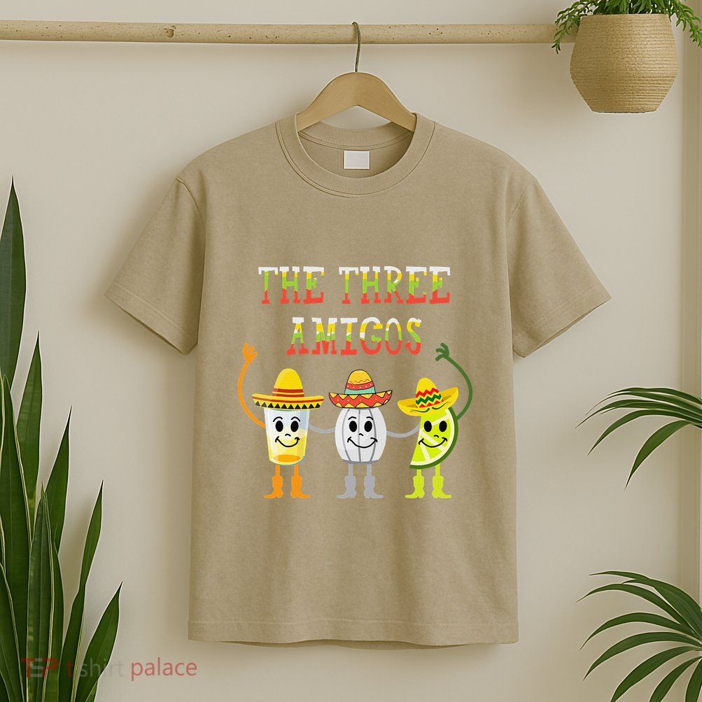 The Three Amigos Tequila Salt Lime Cinco De Mayo T-Shirt