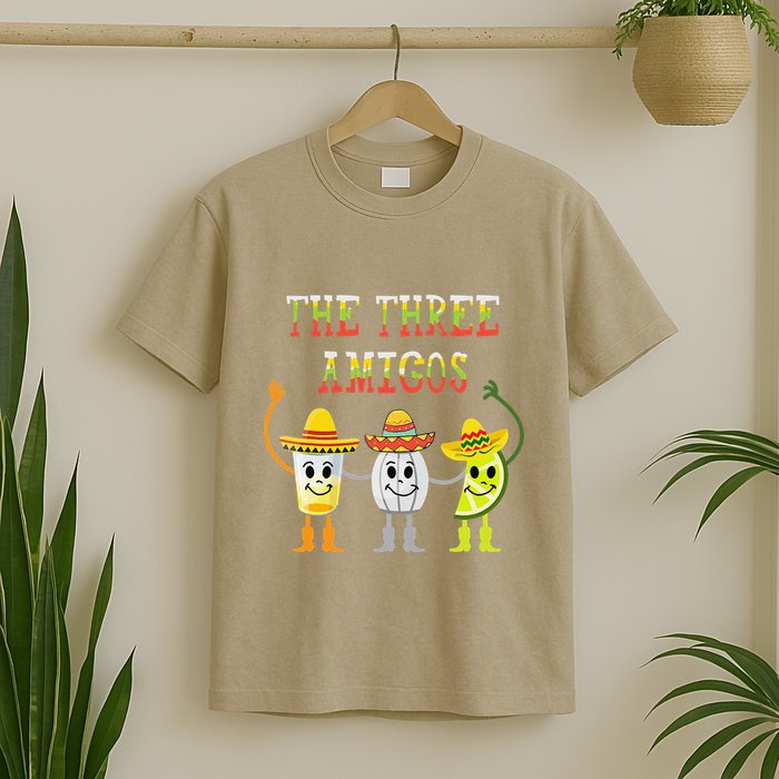 The Three Amigos Tequila Salt Lime Cinco De Mayo T-Shirt