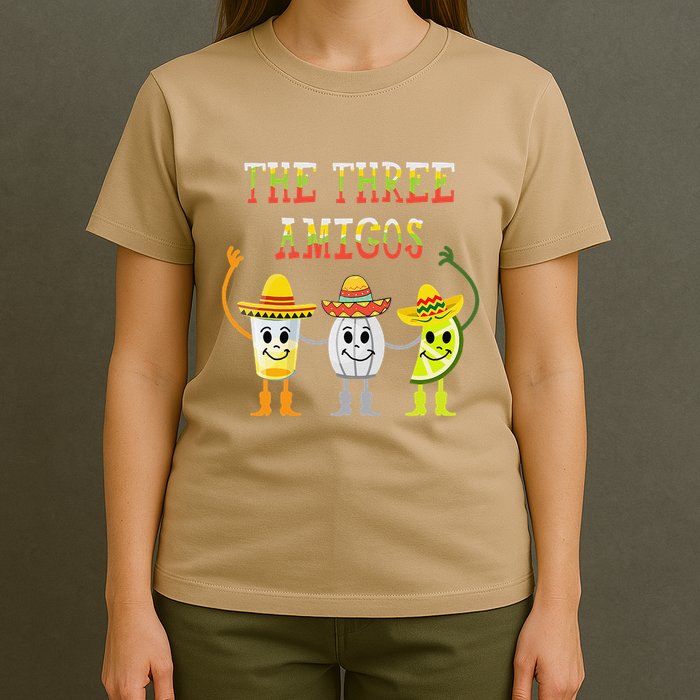 The Three Amigos Tequila Salt Lime Cinco De Mayo T-Shirt