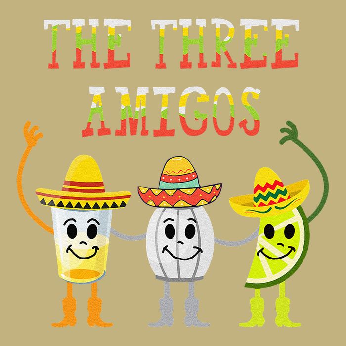 The Three Amigos Tequila Salt Lime Cinco De Mayo Button