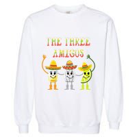 The Three Amigos Tequila Salt Lime Cinco De Mayo Garment-Dyed Sweatshirt
