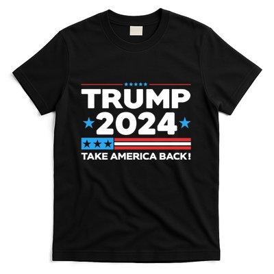 Trump Take America Back 2024 American Flag Politics T-Shirt