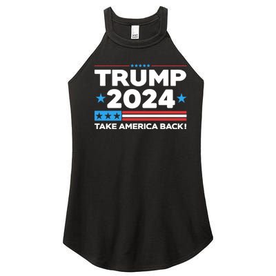 Trump Take America Back 2024 American Flag Politics Women’s Perfect Tri Rocker Tank