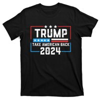 Trump Take America Back 2024 American Flag Politics T-Shirt