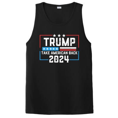 Trump Take America Back 2024 American Flag Politics PosiCharge Competitor Tank