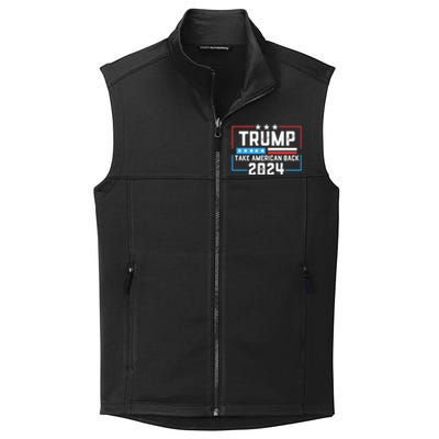 Trump Take America Back 2024 American Flag Politics Collective Smooth Fleece Vest