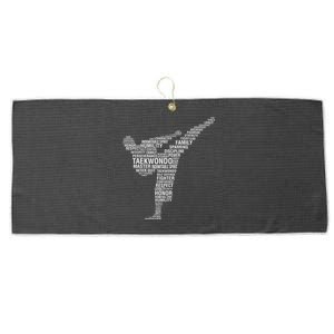 Taekwondo Large Microfiber Waffle Golf Towel