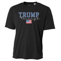 Trump Triumph American Flag Stars 2024 Winner Maga Victory Cooling Performance Crew T-Shirt