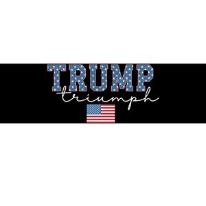 Trump Triumph American Flag Stars 2024 Winner Maga Victory Bumper Sticker