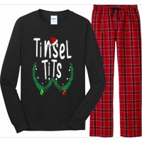 Tinsel Tits And Jingle Balls Funny Matching Christmas Couple Long Sleeve Pajama Set