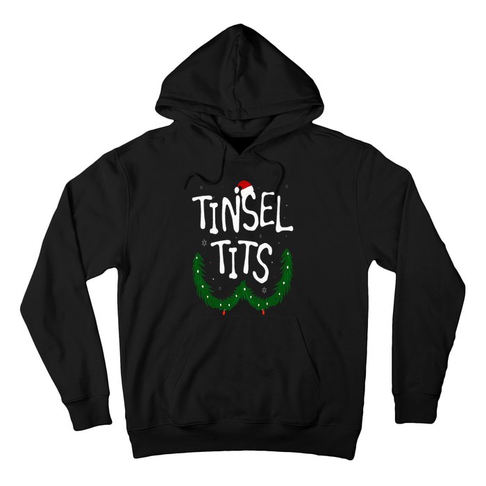 Tinsel Tits And Jingle Balls Funny Matching Christmas Couple Hoodie