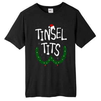 Tinsel Tits And Jingle Balls Funny Matching Christmas Couple Tall Fusion ChromaSoft Performance T-Shirt