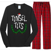 Tinsel Tits And Jingle Balls Funny Matching Christmas Couple Long Sleeve Pajama Set