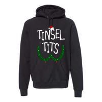 Tinsel Tits And Jingle Balls Funny Matching Christmas Couple Premium Hoodie