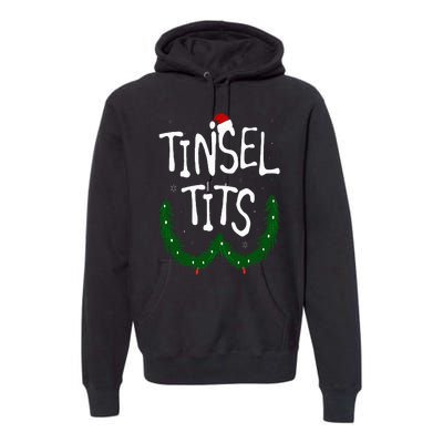 Tinsel Tits And Jingle Balls Funny Matching Christmas Couple Premium Hoodie