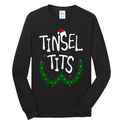 Tinsel Tits And Jingle Balls Funny Matching Christmas Couple Tall Long Sleeve T-Shirt