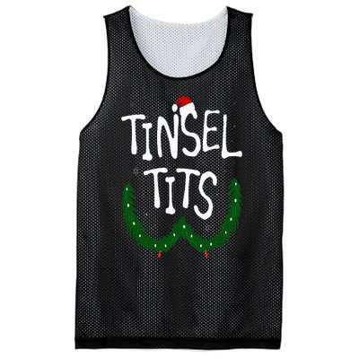 Tinsel Tits And Jingle Balls Funny Matching Christmas Couple Mesh Reversible Basketball Jersey Tank