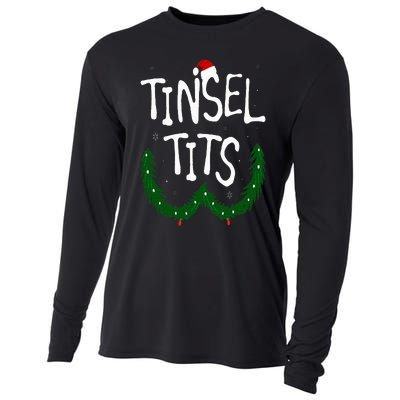 Tinsel Tits And Jingle Balls Funny Matching Christmas Couple Cooling Performance Long Sleeve Crew